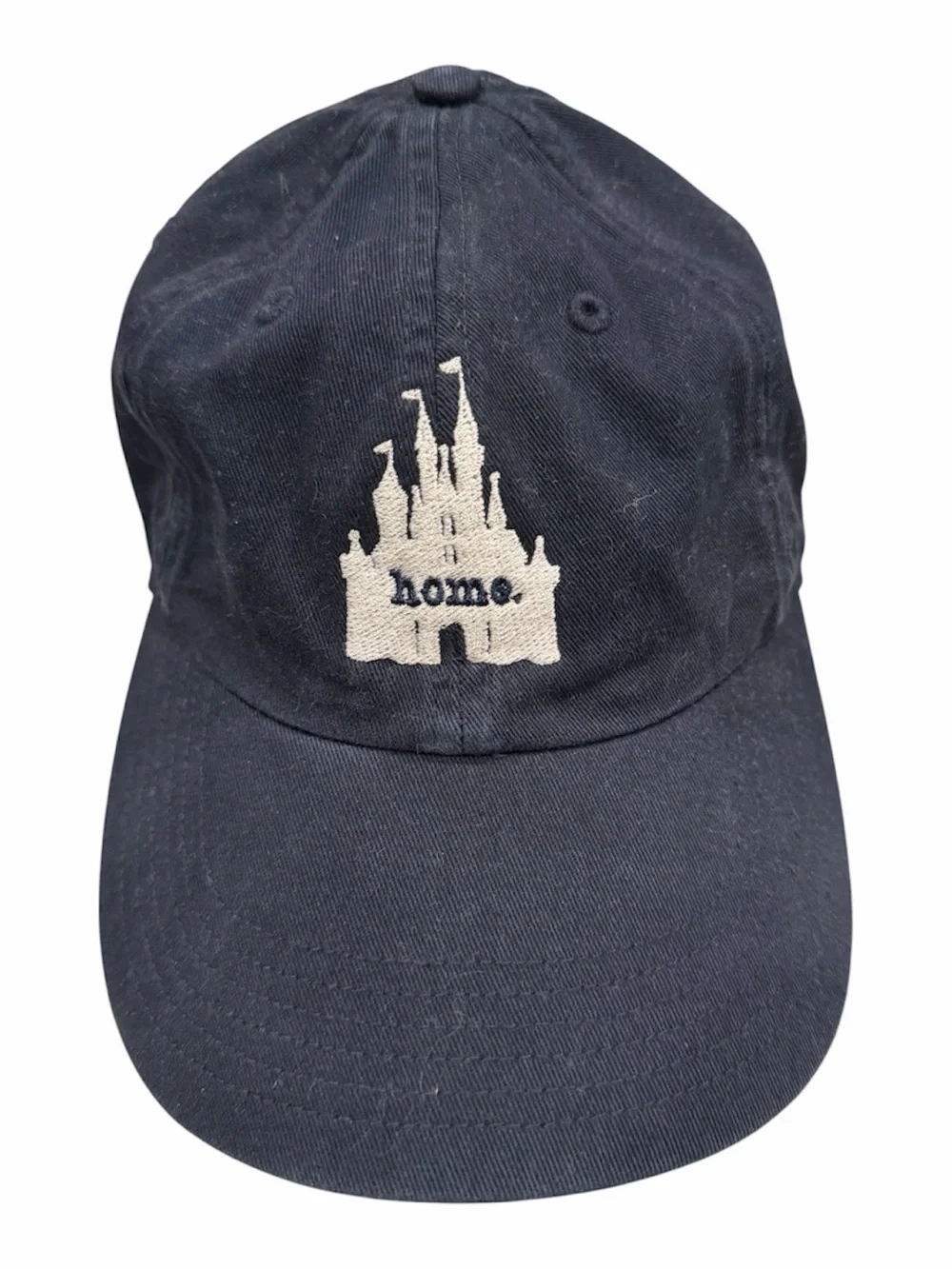 Disney Navy Blue Baseball Cap Adjustable Back Embroidered Home Castle